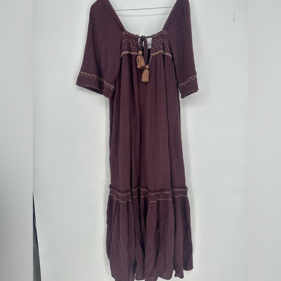 Free People Im The One Embroidered Maxi Dress, Purple - Picture 8 of 9